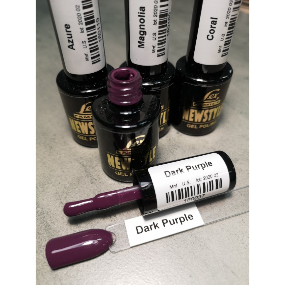 LEX NEW STYLE Dark Purple- гель лак сверхплотной пигментации, 8ml