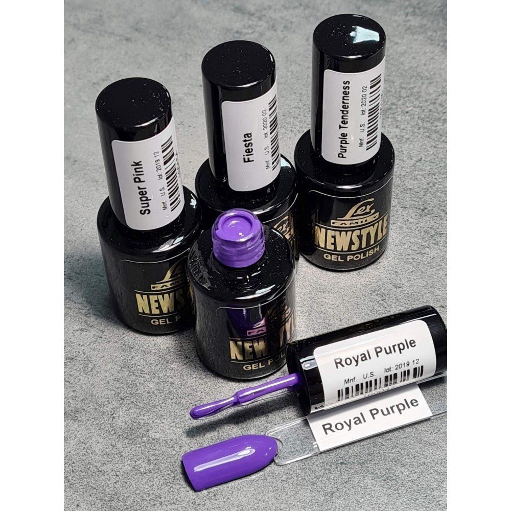 LEX NEW STYLE Royal Purple- гель лак сверхплотной пигментации, 8ml